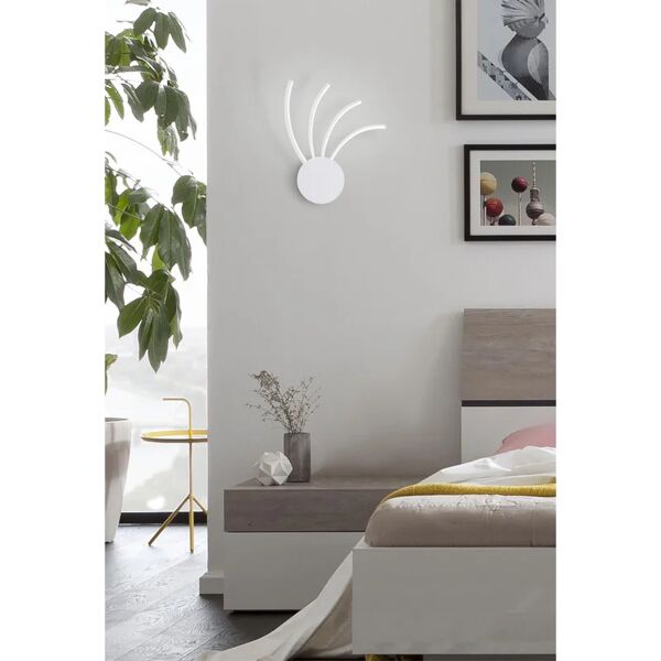 novecento applique moderno nebulosa led bianco34 cm, 4 luci