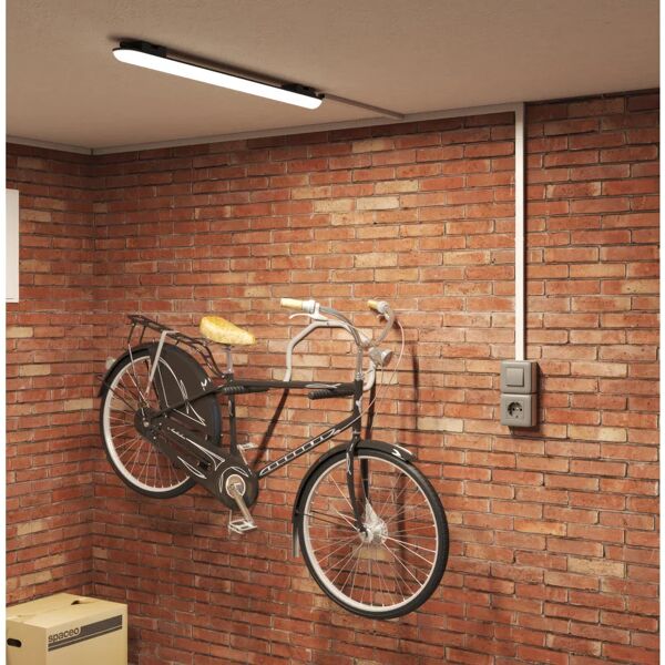 inspire reglette con fonte luminosa led per soffitto volga, luce bianco, 110 cm, 40lm