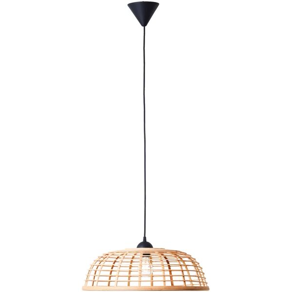 brilliant lampadario moderno crosstown legno chiaro in bambù, d. 48 cm, l. 130 cm,