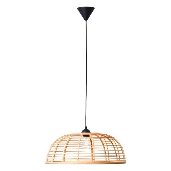 brilliant lampadario moderno crosstown legno chiaro in bambù, d. 56 cm, l. 134.5 cm,