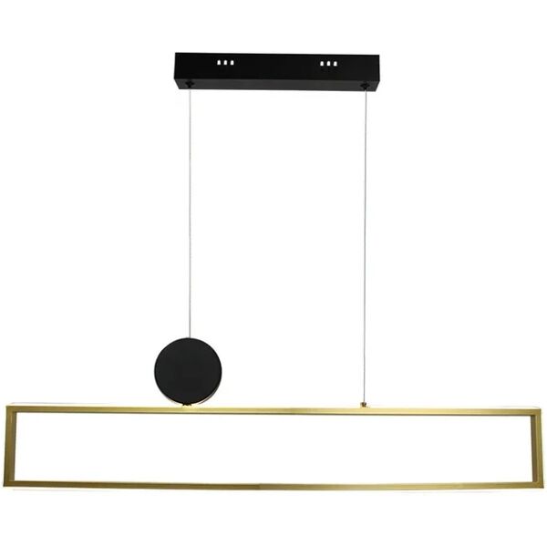 leroy merlin lampadario design elly oro opaco, in alluminio, l. 80 cm