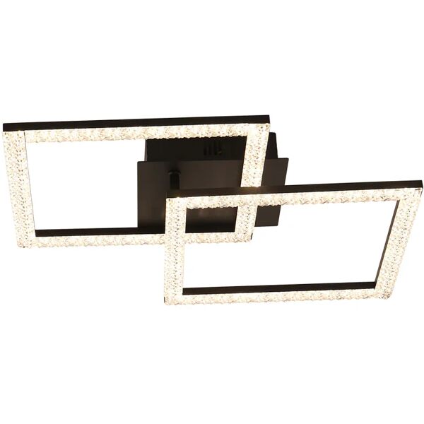 leroy merlin plafoniera neoclassico led ludo, nero 35x52 cm, luce naturale, 3000 lm