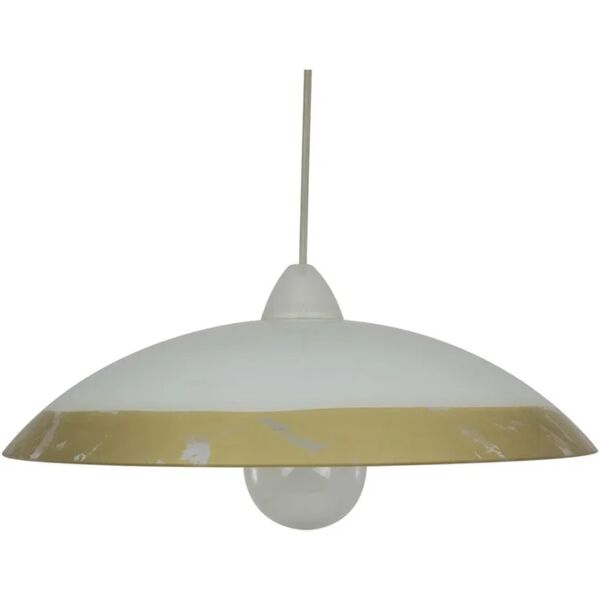 leroy merlin lampadario neoclassico foglia bianco e oro in vetro, d. 50 cm, l. 50 cm