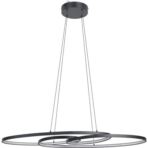 eglo lampadario design gianella led nero, in alluminio, 4400 lm,