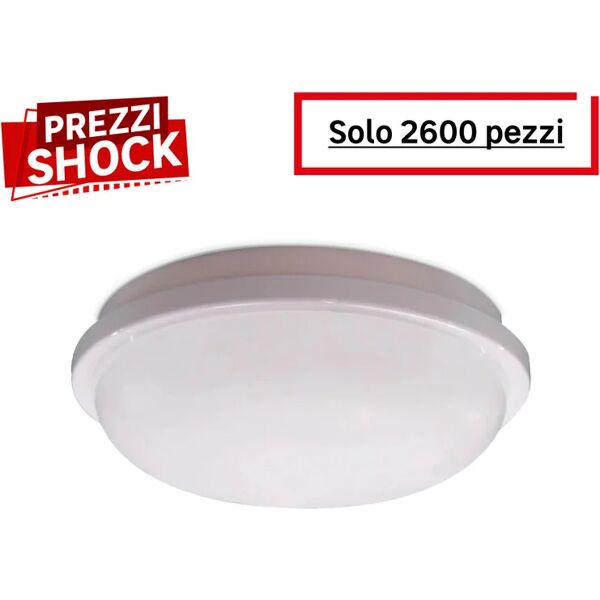 leroy merlin plafoniera led garage round out, bianco Ø 22 cm, luce calda