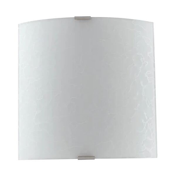 luce ambiente design applique da parete sandy bianca in vetro (1xe27)