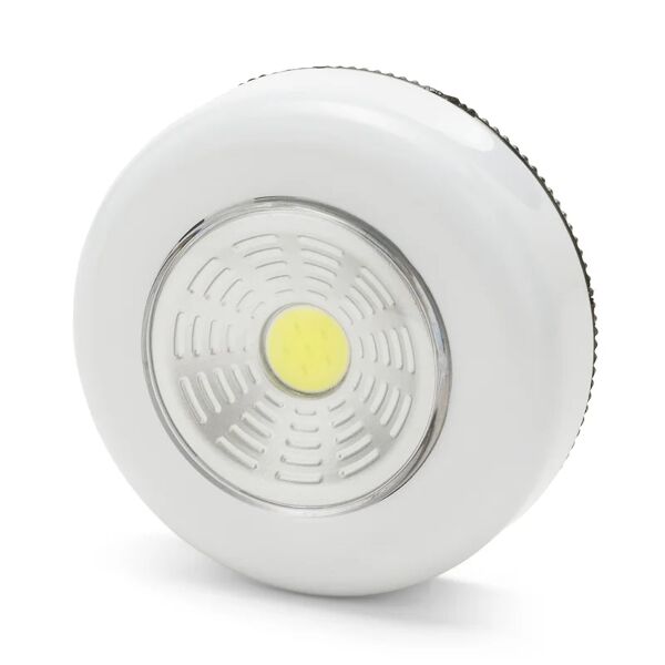 velamp lampada a pressione led a pile mini push light bianco