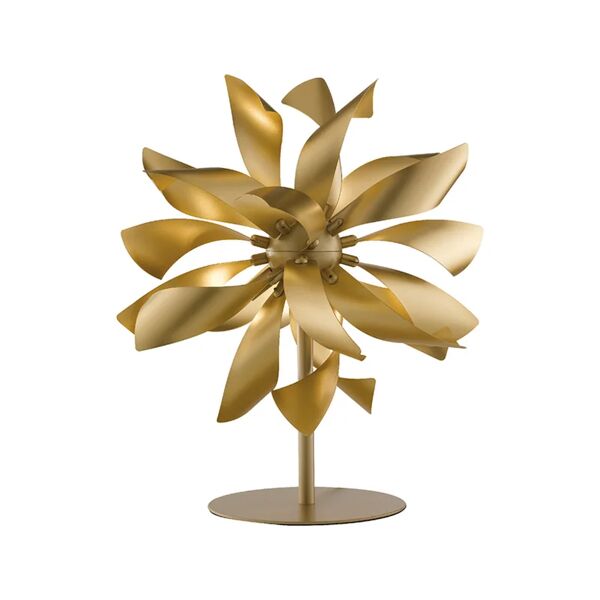 luce ambiente design lampada da tavolo bloom oro in metallo con diffusori in alluminio (4xg9)