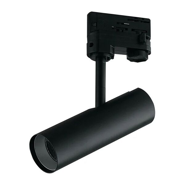 intec faro led rocket nero con adattatore trifase 7w 700 lumen 3000k (luce calda)