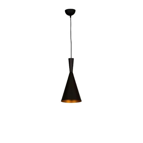 homemania lampada a sospensione metal black in metallo, vernice elettrostatica, nero, oro,