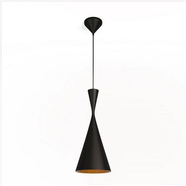 homemania lampada a sospensione metal black in metallo, vernice elettrostatica, nero, oro,