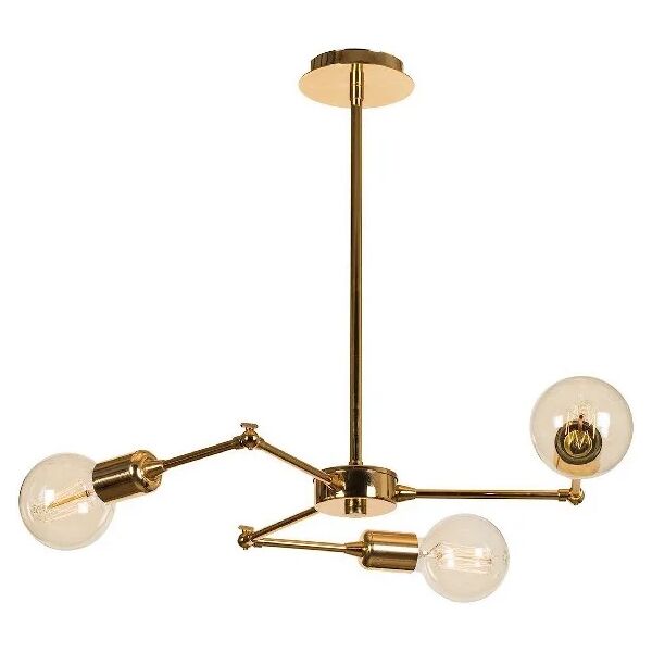 homemania lampadario labirint in metallo, gold,