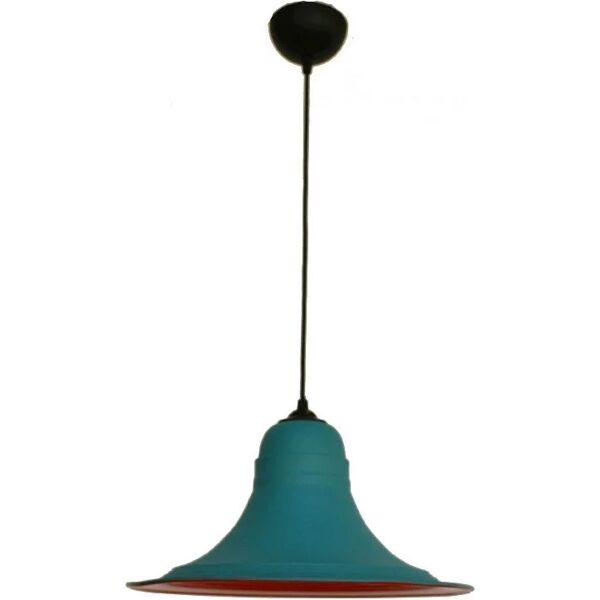 homemania lampada a sospensione ray in metallo, vernice elettrostatica, turchese, rosso,