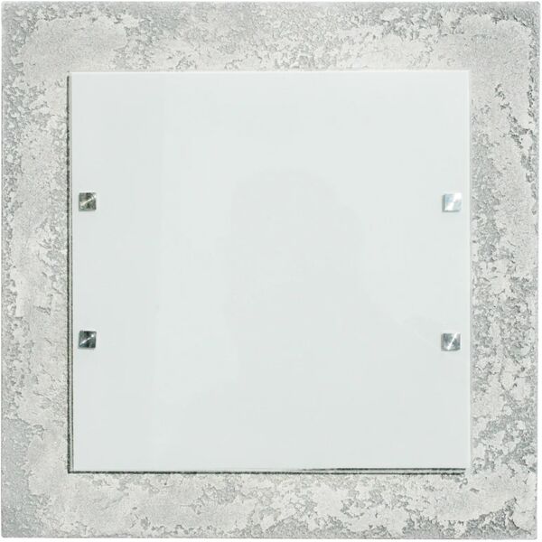 lumicom beton plafoniera, led integrato, 30w, 4000k, finitura cemento, vetro, 50x50cm