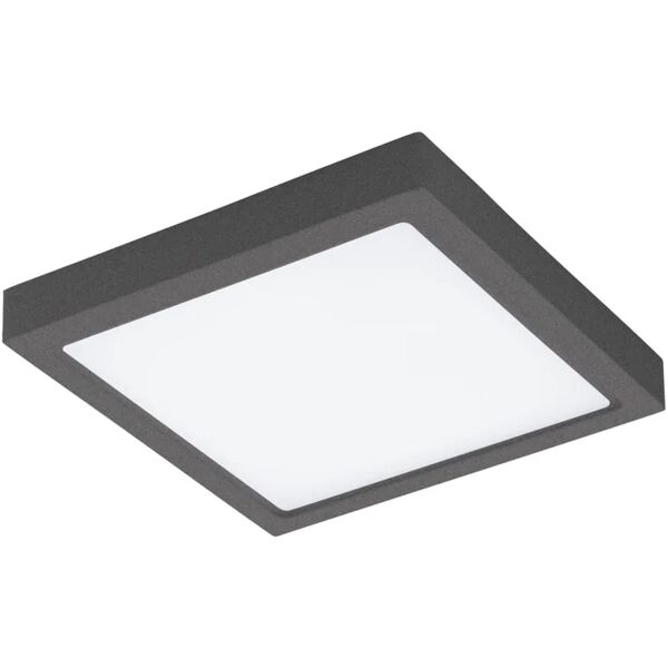 eglo lampada led esterna a muro/soffitto agrolis-c 22w quadrata nera