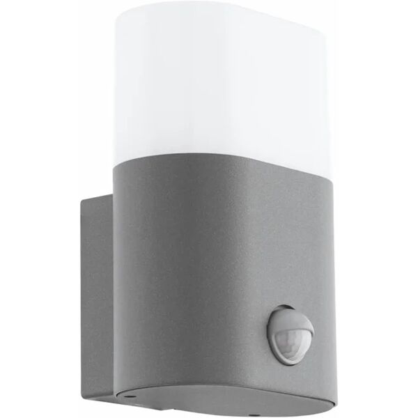 eglo lampada led sensore parete esterna favria 1x11w alluminio argento