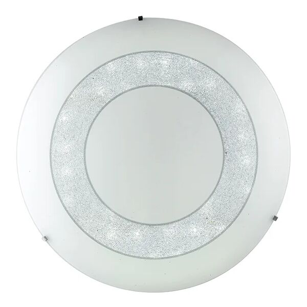 luce ambiente design plafoniera diadema in vetro bianco 40w con cct e dimmer e telecomando incluso