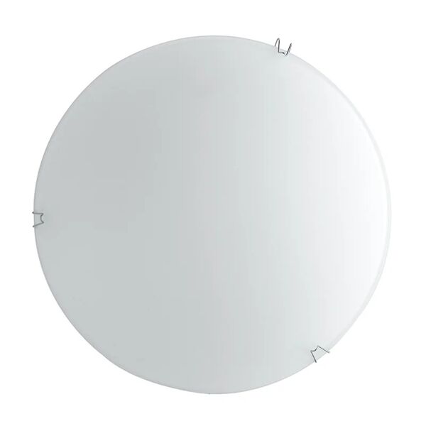 luce ambiente design plafoniera neve rotonda in vetro bianco 8w 4000k (luce naturale) 25 cm..