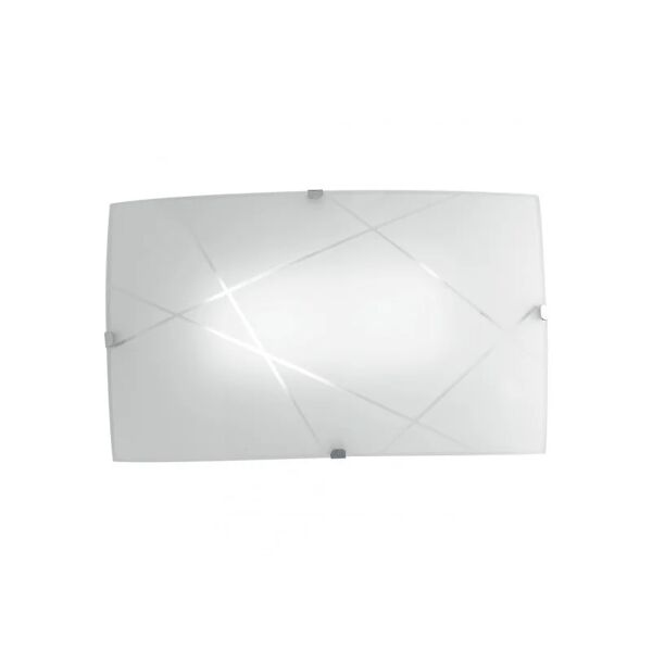 fan europe plafoniera led alexia in vetro bianco 12w 4000 kelvin (luce naturale) 18x30 cm.