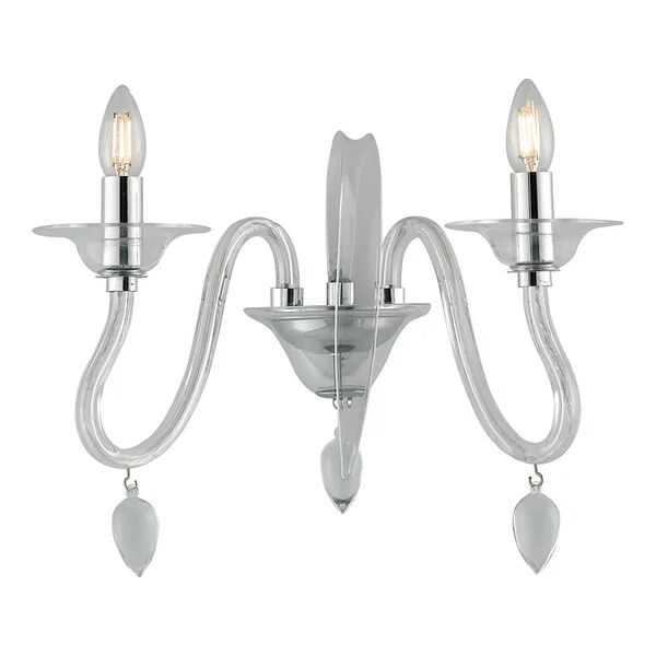 luce ambiente design applique da parete estefan trasparente in acrilico (2xe14)