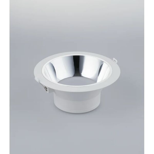 intec incasso led mack con luce antiabbagliamento bianco con riflettore cromato 15w 4000k (luce naturale) 15x8 cm.