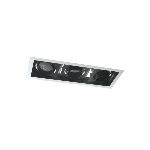 fan europe incasso led apollo antiriflesso nero con luce orientabile 3x30w luce calda