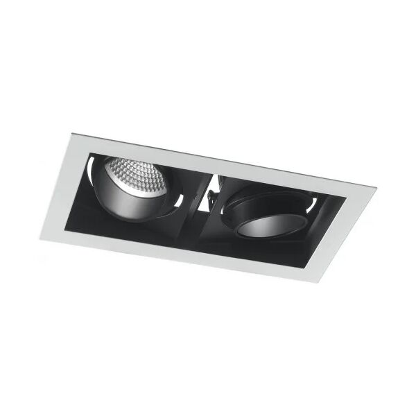 fan europe incasso led apollo antiriflesso nero con luce orientabile 2x30w luce calda