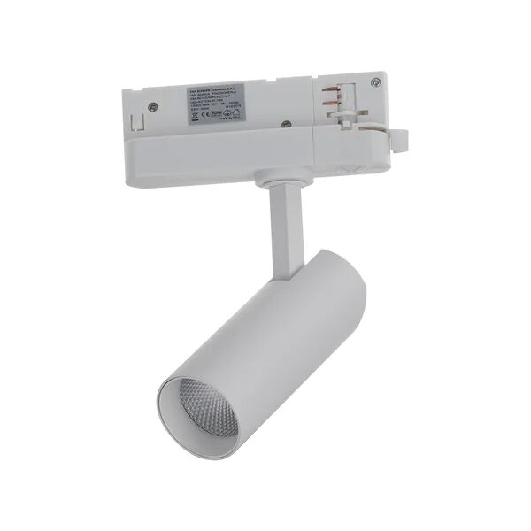 intec faro led action bianco con adattatore trifase invisibile led 13 w 1300 lumen 3000k (luce calda)