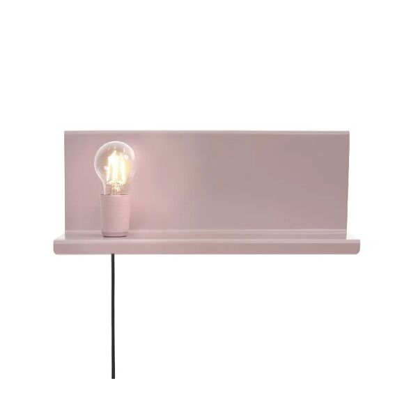 homemania lampada a parete shelfie in metallo, rosa,