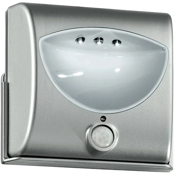 intec applique vista argento con 3 luci a led da 0,075w 4000k (luce naturale)