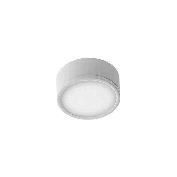 intec plafoniera led klio rotonda in alluminio bianco 3000k (luce calda)