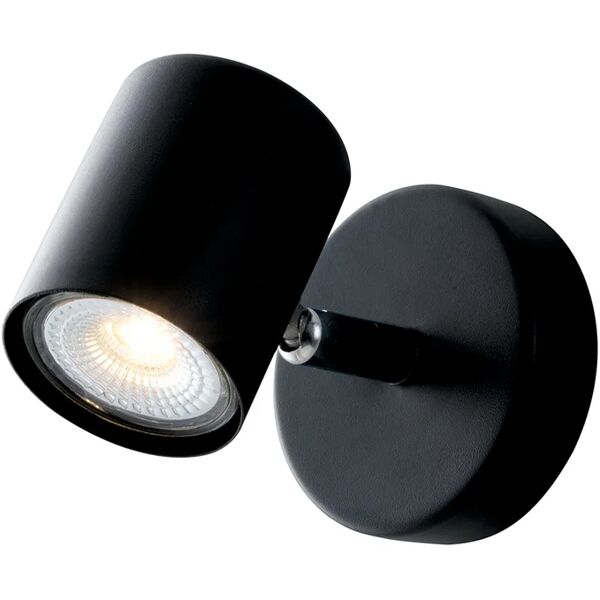 intec spot zero in metallo nero con un punto luce orientabile