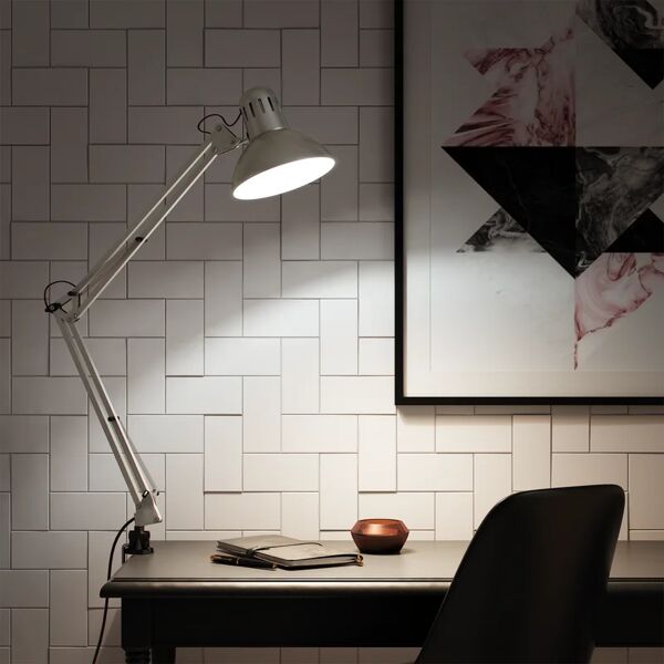 inspire - lampada da scrivania arquitecto - h.60 cm - 1 x e27 60w (non inclusa) - lampada orientabile con braccio articolato - lampada da architetto a