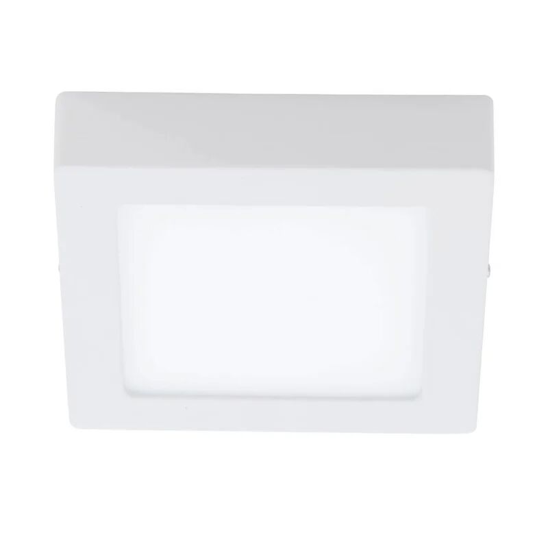 eglo faretto da incasso led auto-alimentato fueva 1 quadrato bianco, luce bianco naturale