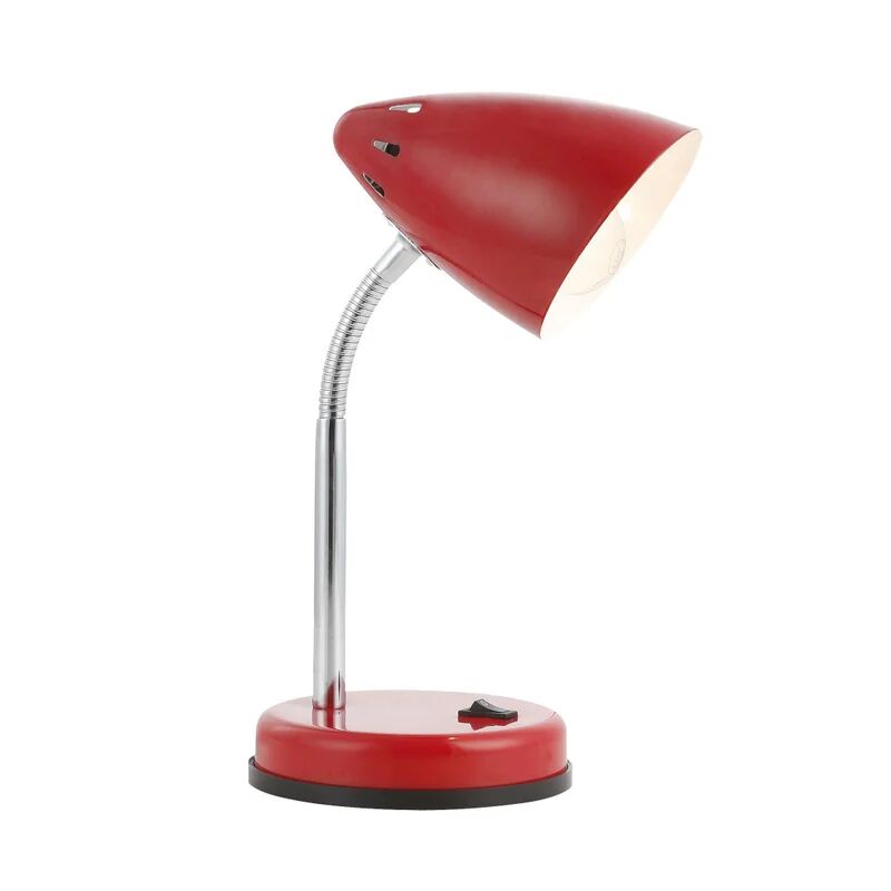 globo lampada da scrivania pop mono rosso, in acciaio,