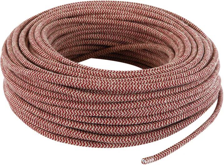 merlotti cavo tessile h03vv-f 2 x 0.75 mm² l 5 m  sabbia,ciliegia