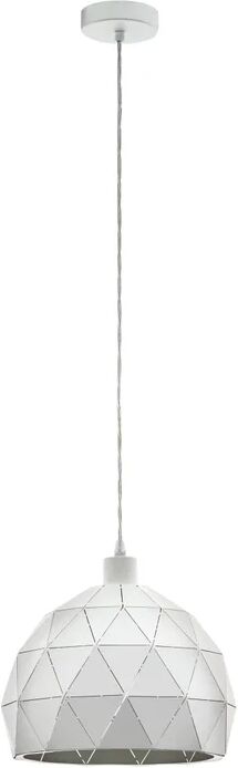 eglo lampadario design roccaforte bianco in acciaio, d. 30 cm,