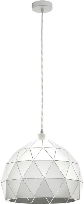 eglo lampadario design roccaforte bianco in inox, d. 30 cm,