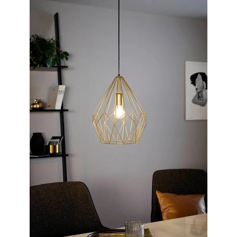 eglo lampadario design carlton oro in inox, d. 31 cm,