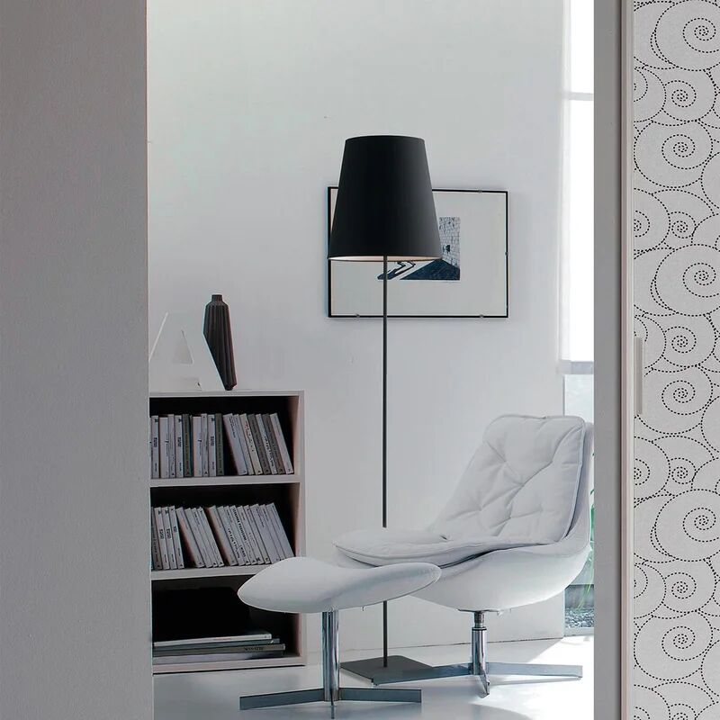 luce ambiente design lampada da terra elvis grigio, h 155 cm, e27