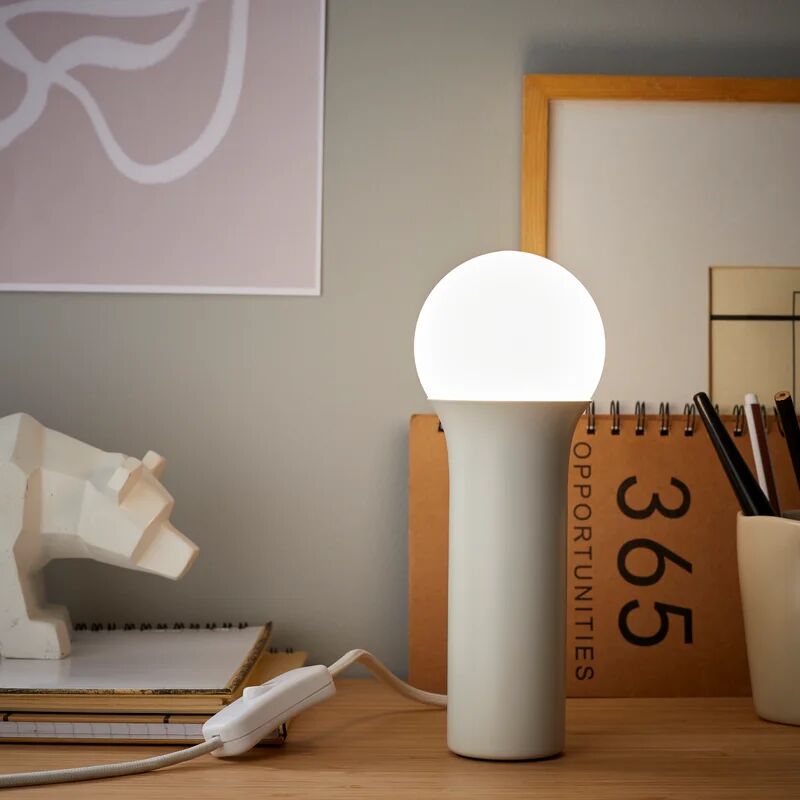 inspire lampada da tavolo design hoki bianco, in ferro,