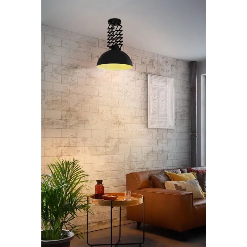 eglo lampadario industriale donington nero, crema in acciaio, d. 45.0 cm,