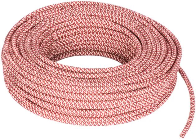 merlotti cavo tessile h03vv-f 2 x 0.75 mm² l 50 m  sabbia/rosso ciliegia