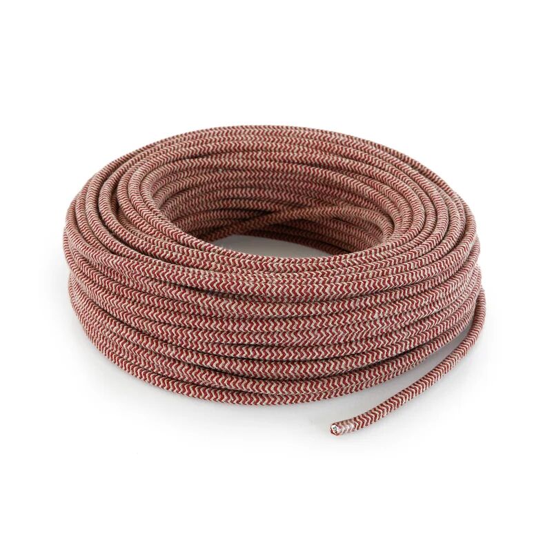 merlotti cavo tessile h03vv-f 3 x 0,75 mm² l 50 m  sabbia/rosso ciliegia