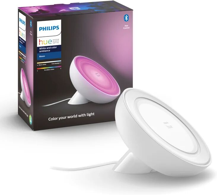 philips lampada da tavolo led bloom wireless bianco bianco