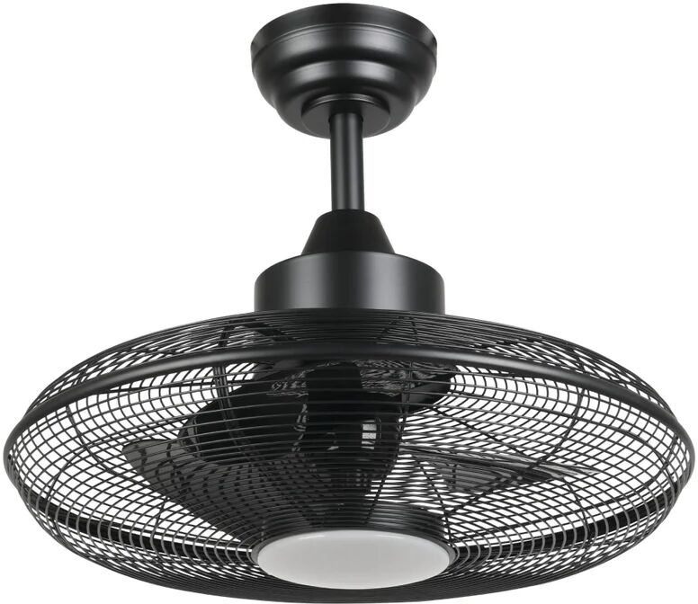 eglo ventilatore da soffitto con pale con luce inclusa igeldo, nero, d. 53 cm, 1800 lm, luce bianco,