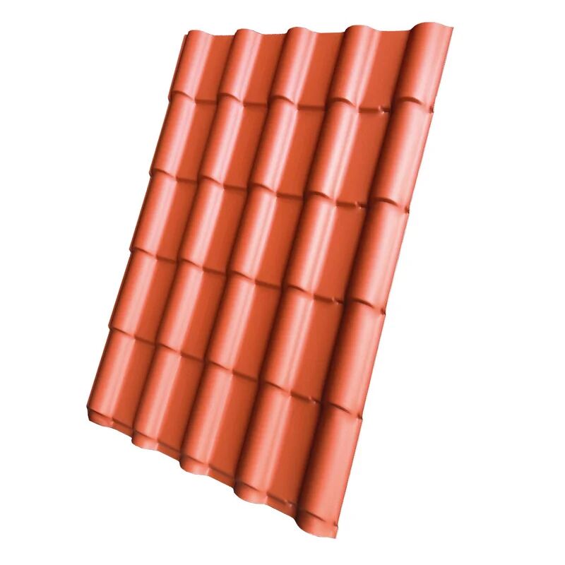 first plast lastra sagomato  easytegola in pvc 78 x 114 cm, sp 2.1 mm terracotta