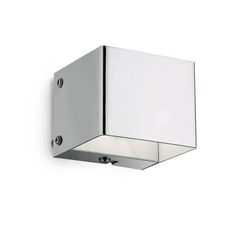 ideal lux lampada da parete moderna 1 luce flash in metallo cromo biemissione