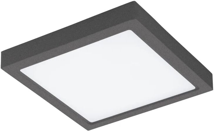 eglo lampada led esterna a muro/soffitto agrolis-c 22w quadrata nera