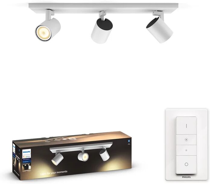 Philips Faretto decorativo con fonte luminosa Runner bianco, 3x5W